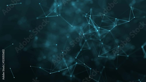 4k abstract loop color geometrical background with lines and dots