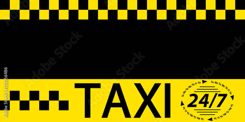 Business card taxi banner