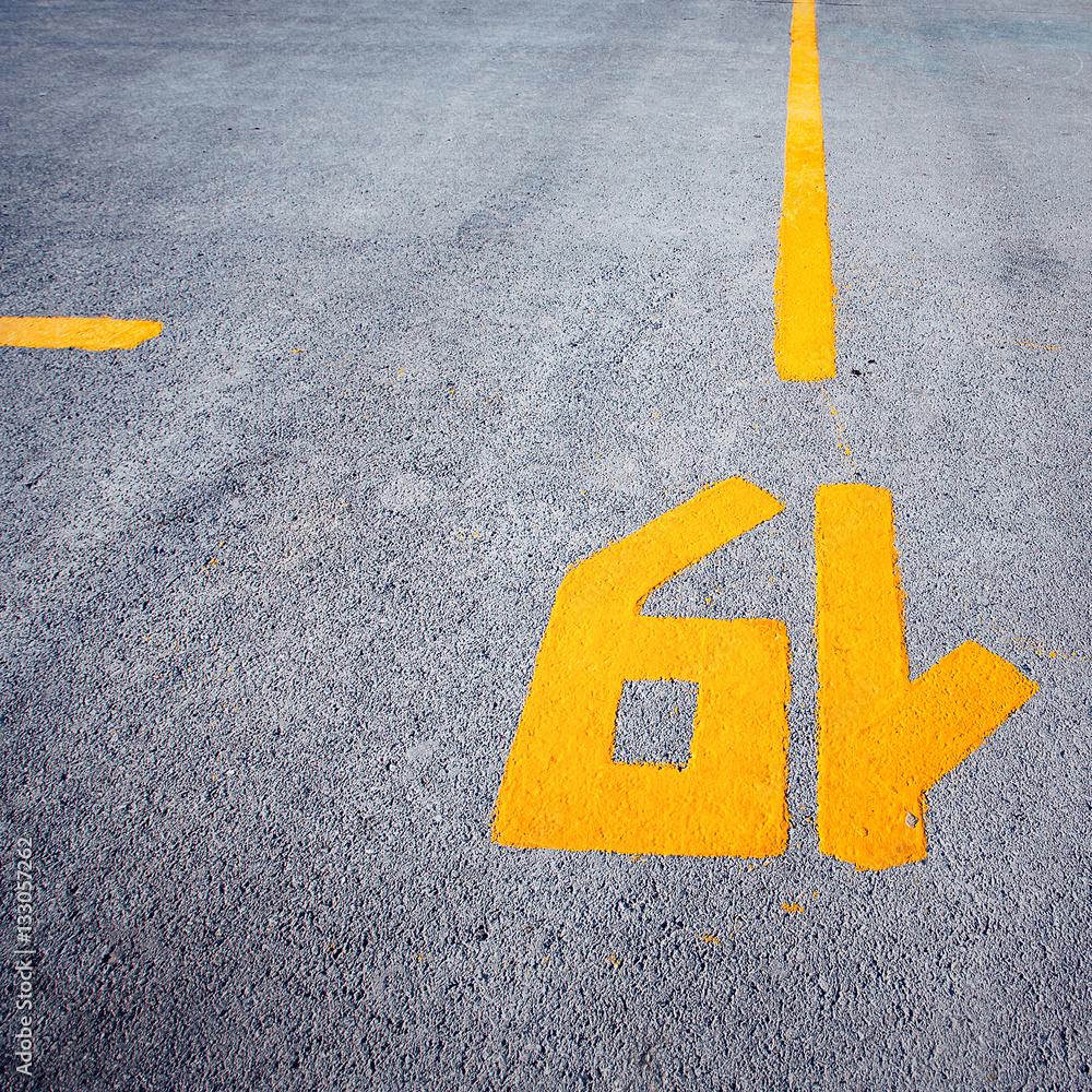 Gate layout on the asphalt in airport terminal Stock Photo | Adobe Stock