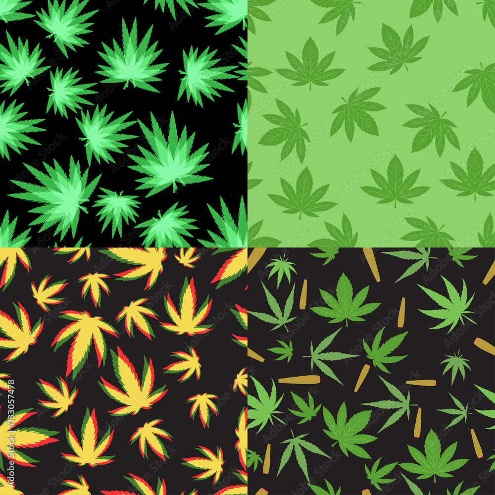 Marijuana seamless pattern vector. Marijuana seamless pattern vector.