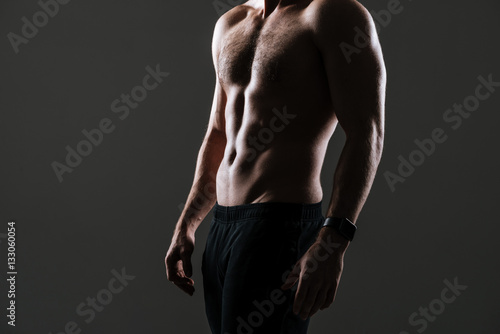 Cropped picture of attractive sportsman