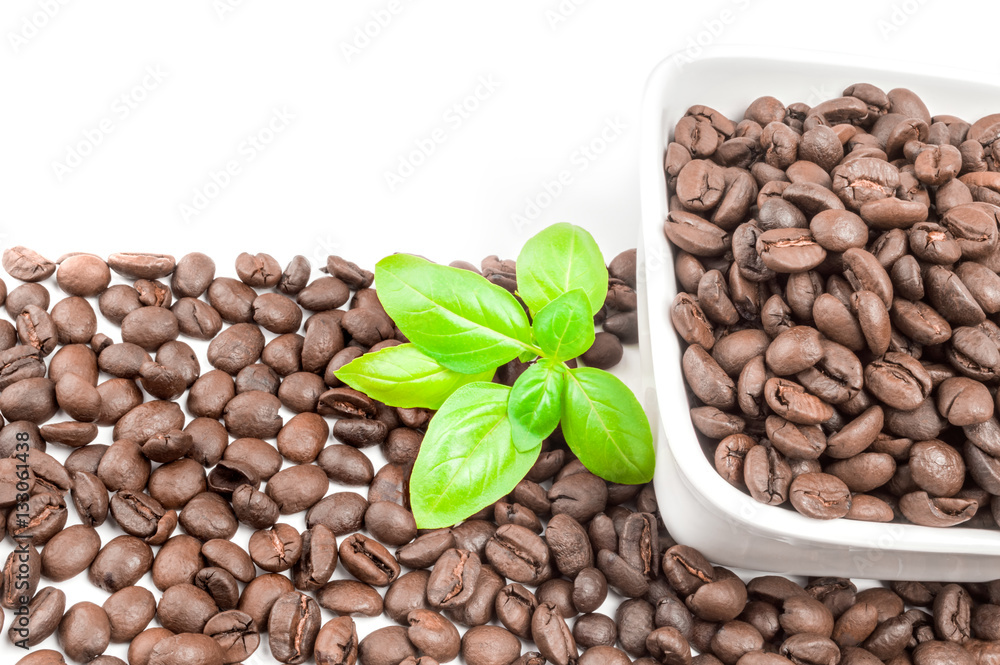 Fototapeta premium Pile of roasted coffee beans