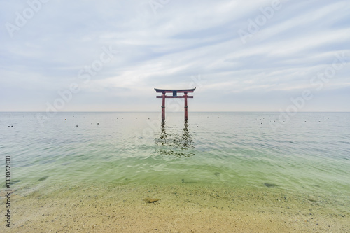The Torii in the Lake Biwa, Shirahige Shrine
