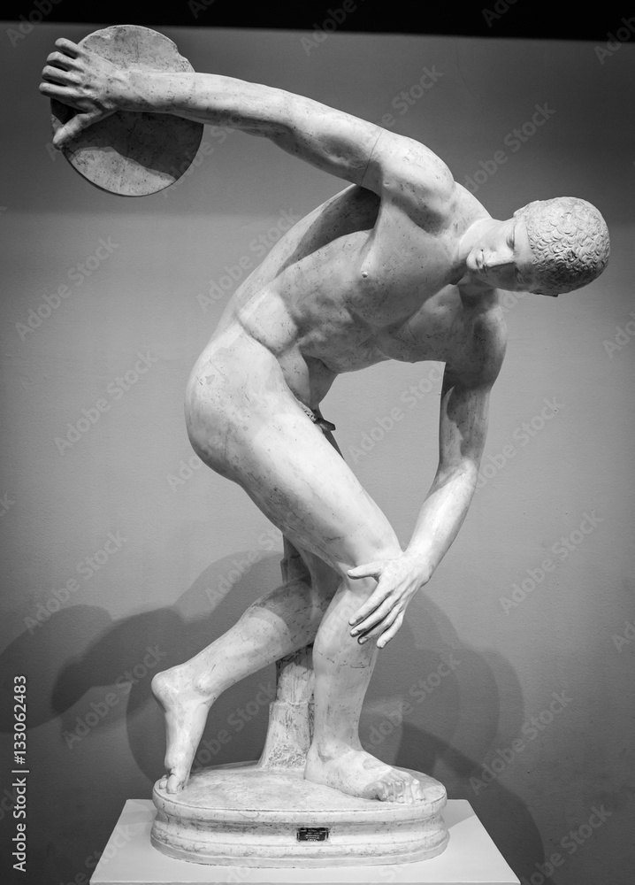 Fototapeta Discobolus classical ancient sculpture