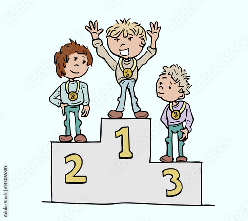 Podium plek voor nummer een twee en drie