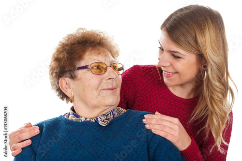 Elderly woman on therapy photo