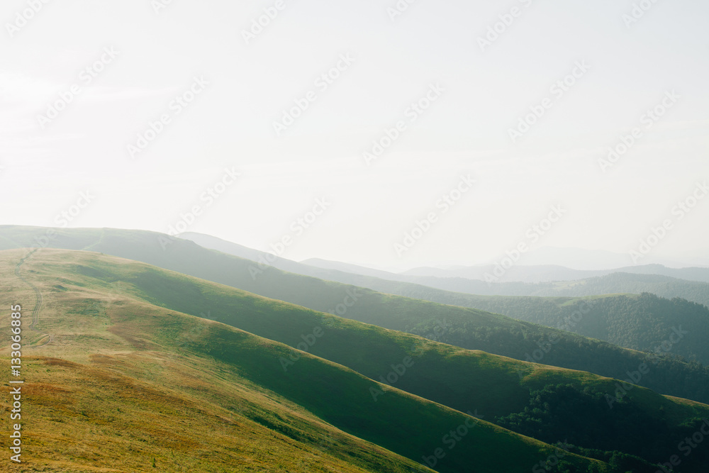 Naklejka premium ukrainian carpathian mountains. Beautiful mountain landscape.