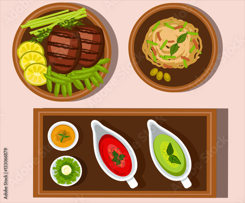 dinner lunch food eat tasty vector