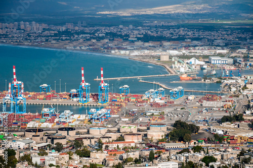 Tableau sur toile Port of Haifa. Israel.