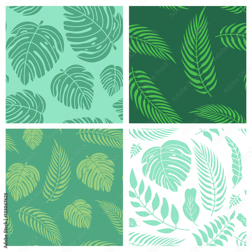 Obraz premium Vector set of seamless patterns