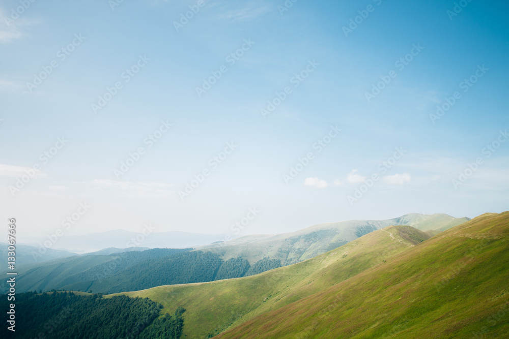 ukrainian carpathian mountains. Beautiful mountain landscape.