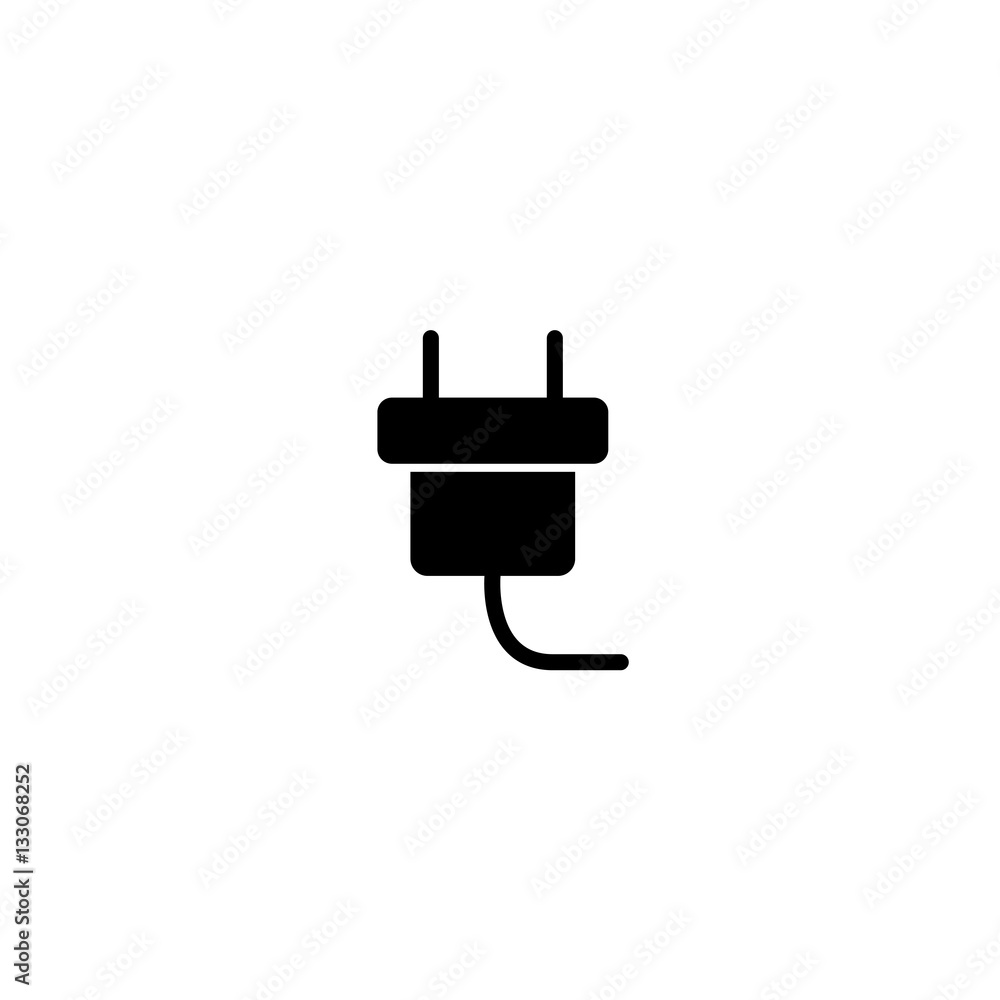 Obraz premium Ems training web icon in flat style. Electric muscular stimulating fitness vector illustration