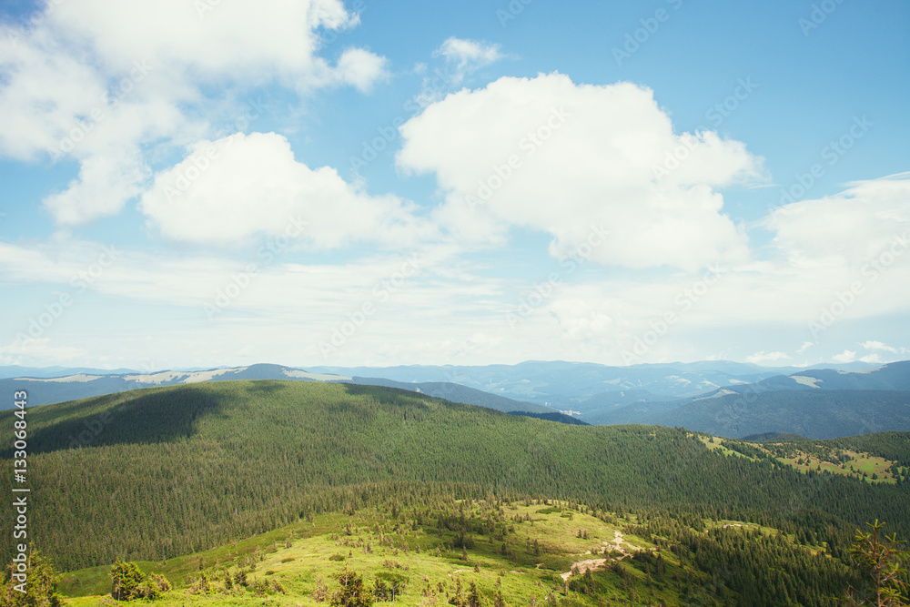Fototapeta ukraińskie karpaty. Piękny górski krajobraz.