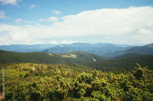 ukrainian carpathian mountains. Beautiful mountain landscape.