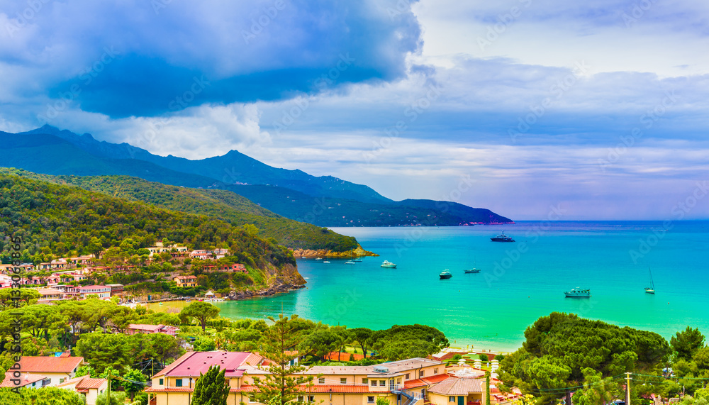 Amazing view of Elba islands, Tuscany, Italy