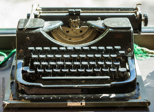 old typewriter, close-up