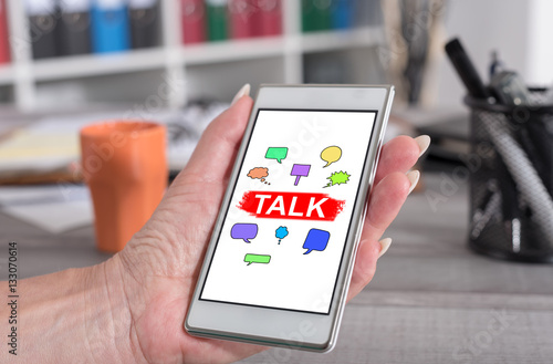 Talk concept on a smartphone