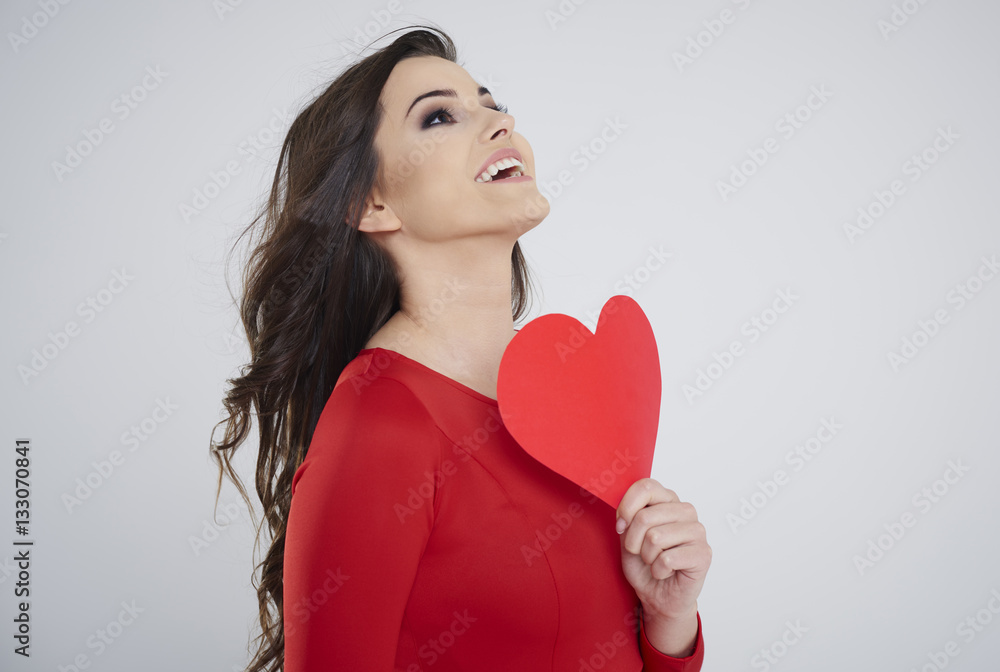 Brown hair woman falling in love Brown hair woman falling in love