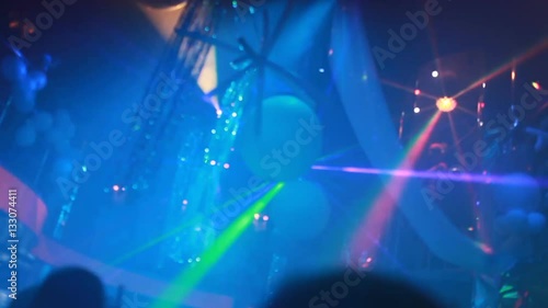 Color balloons at the night club