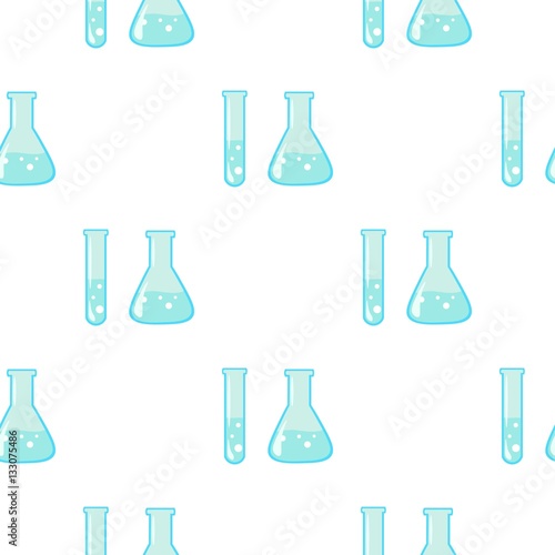 Test tube and retort icon cartoon. Single education icon from the big school, university cartoon.