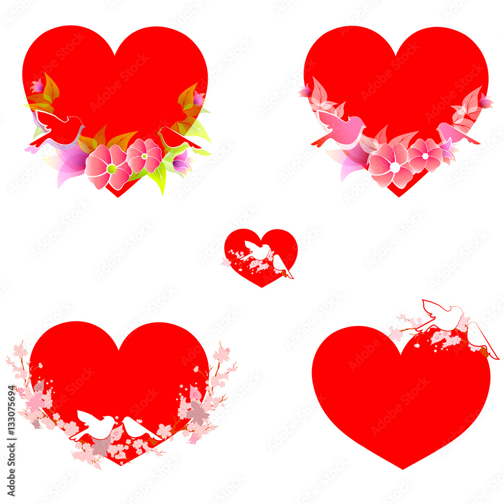 red heart, on a white red heart, on a white