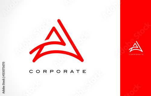 Letter A Monogram Logo Design.