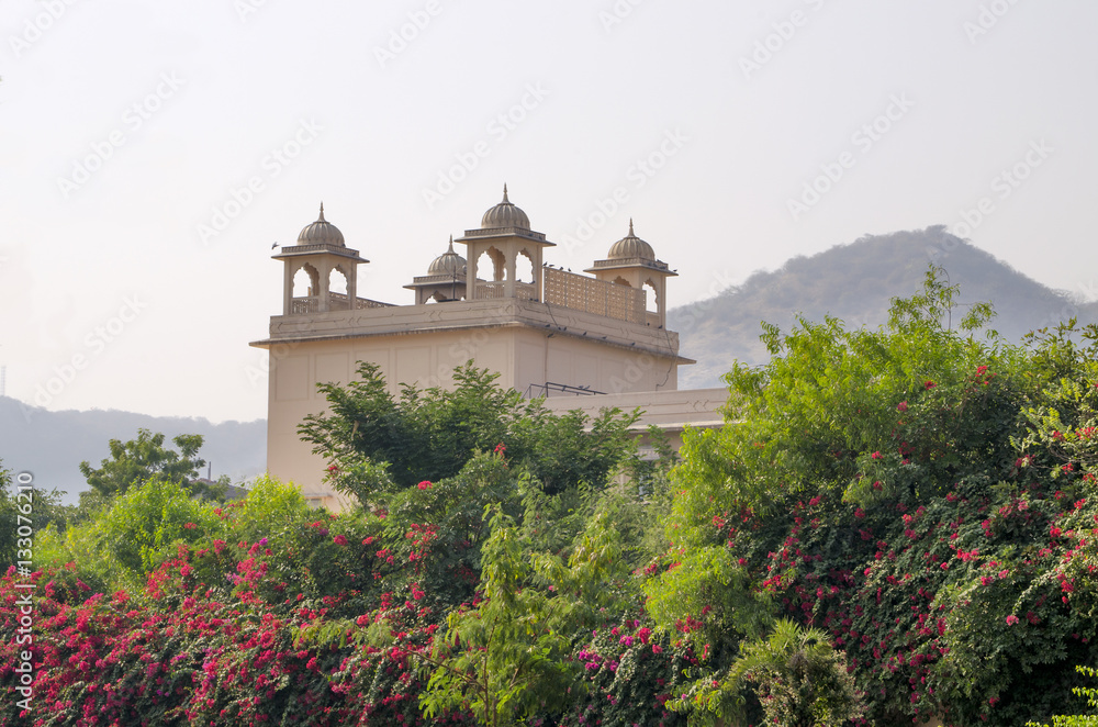 Naklejka premium The building of ancient observatory in India the Jantar Mantar