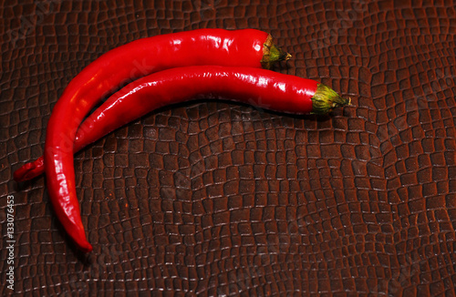 Red chili peppers, fresh food