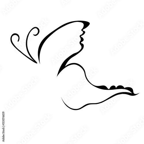 Butterfly logo a brand name icon. illustration