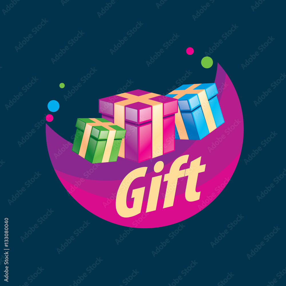 vector logo box with gifts vector logo box with gifts