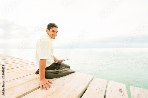 Businessman By The Sea