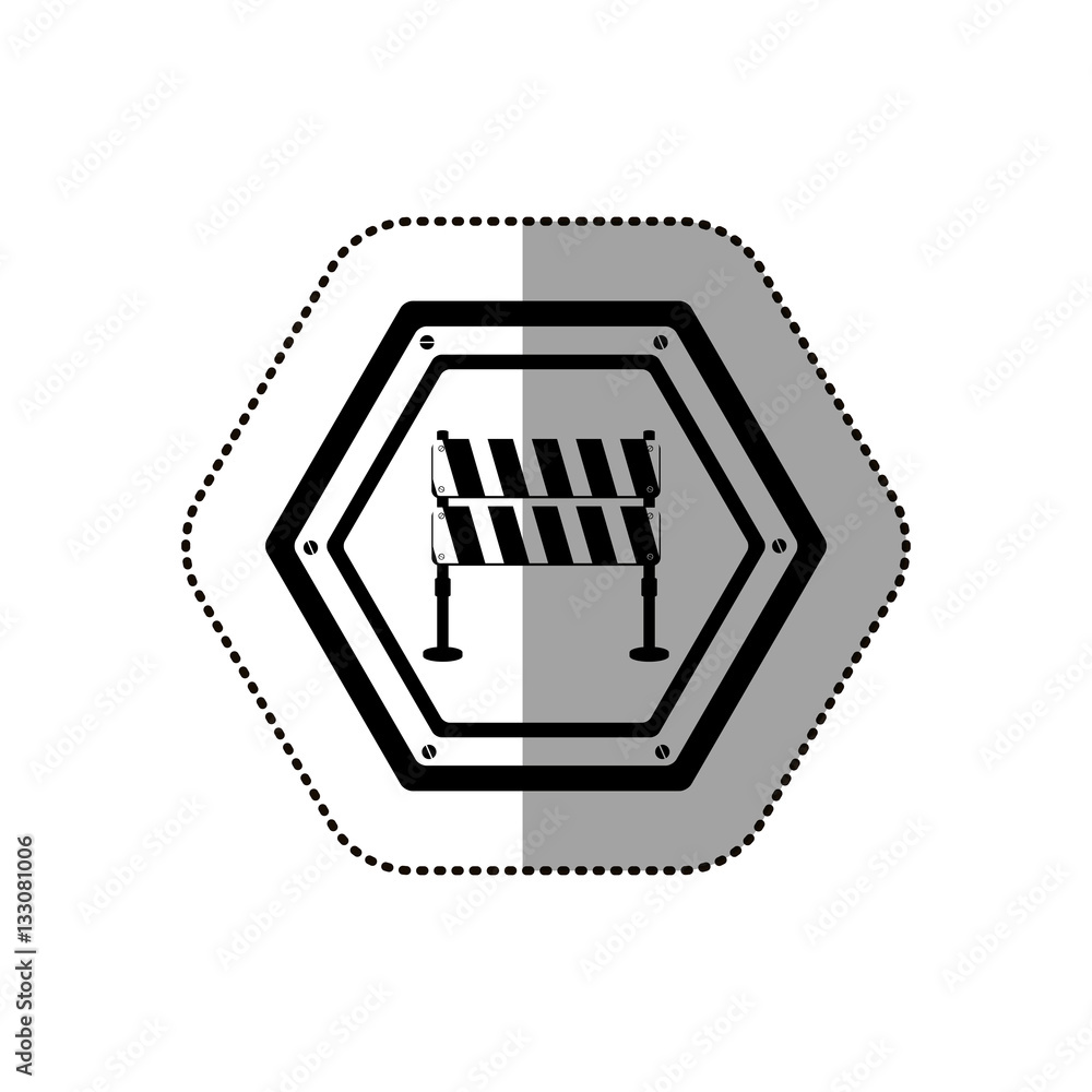 Road sign icon. Under construction work repair and progress theme. Isolated design. Vector illustration Road sign icon. Under construction work repair and progress theme. Isolated design. Vector illustration