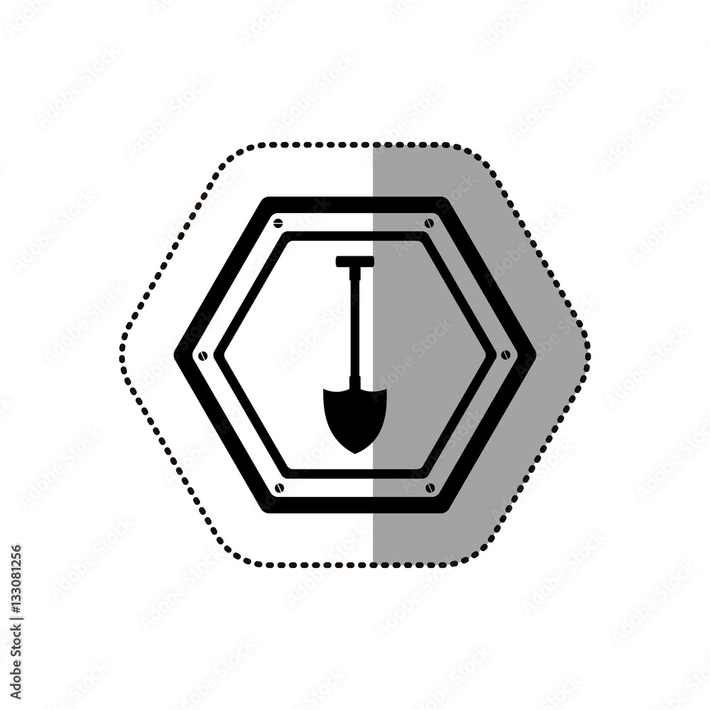 Shovel icon. Under construction work repair and progress theme. Isolated design. Vector illustration Shovel icon. Under construction work repair and progress theme. Isolated design. Vector illustration