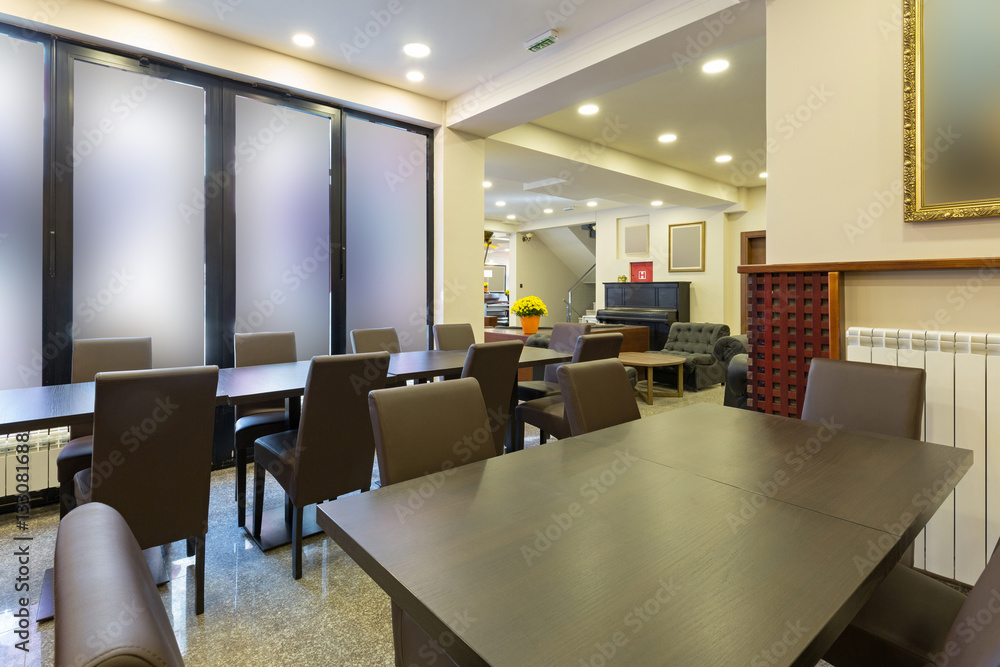 Interior of a hotel restaurant Interior of a hotel restaurant