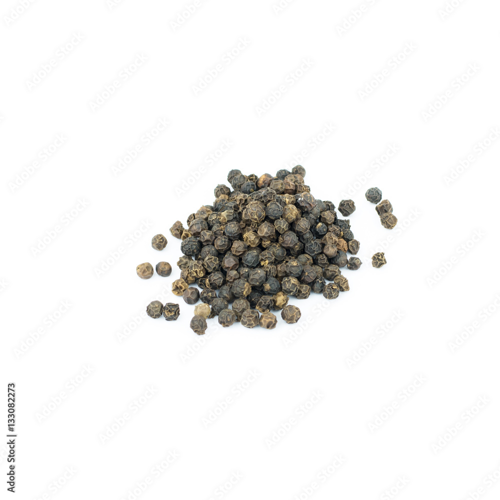 Black pepper,thai pepper on a white background Black pepper,thai pepper on a white background