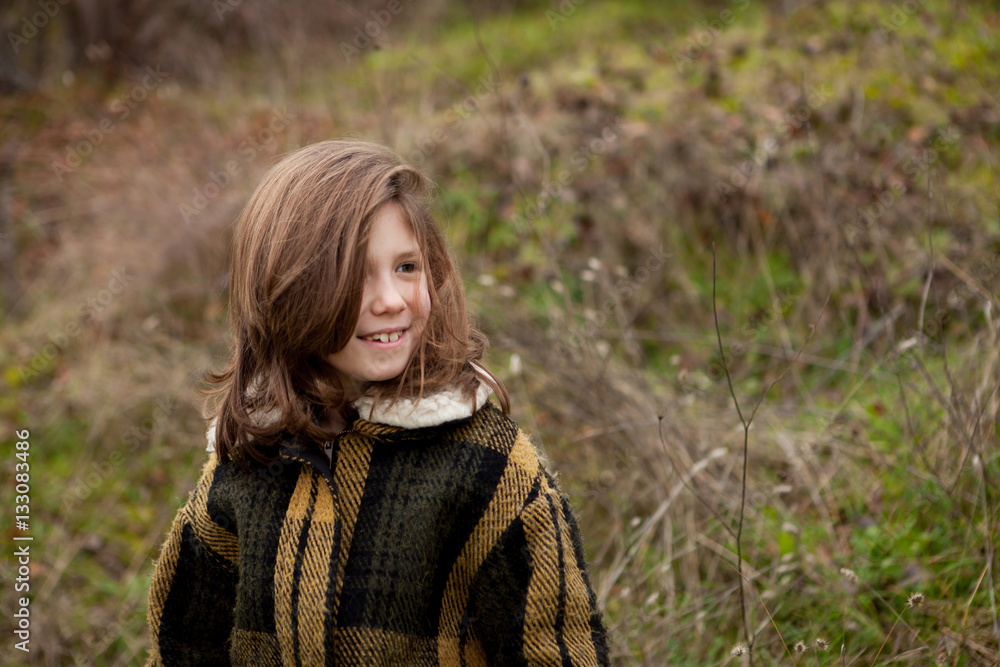 Beautiful girl with coat