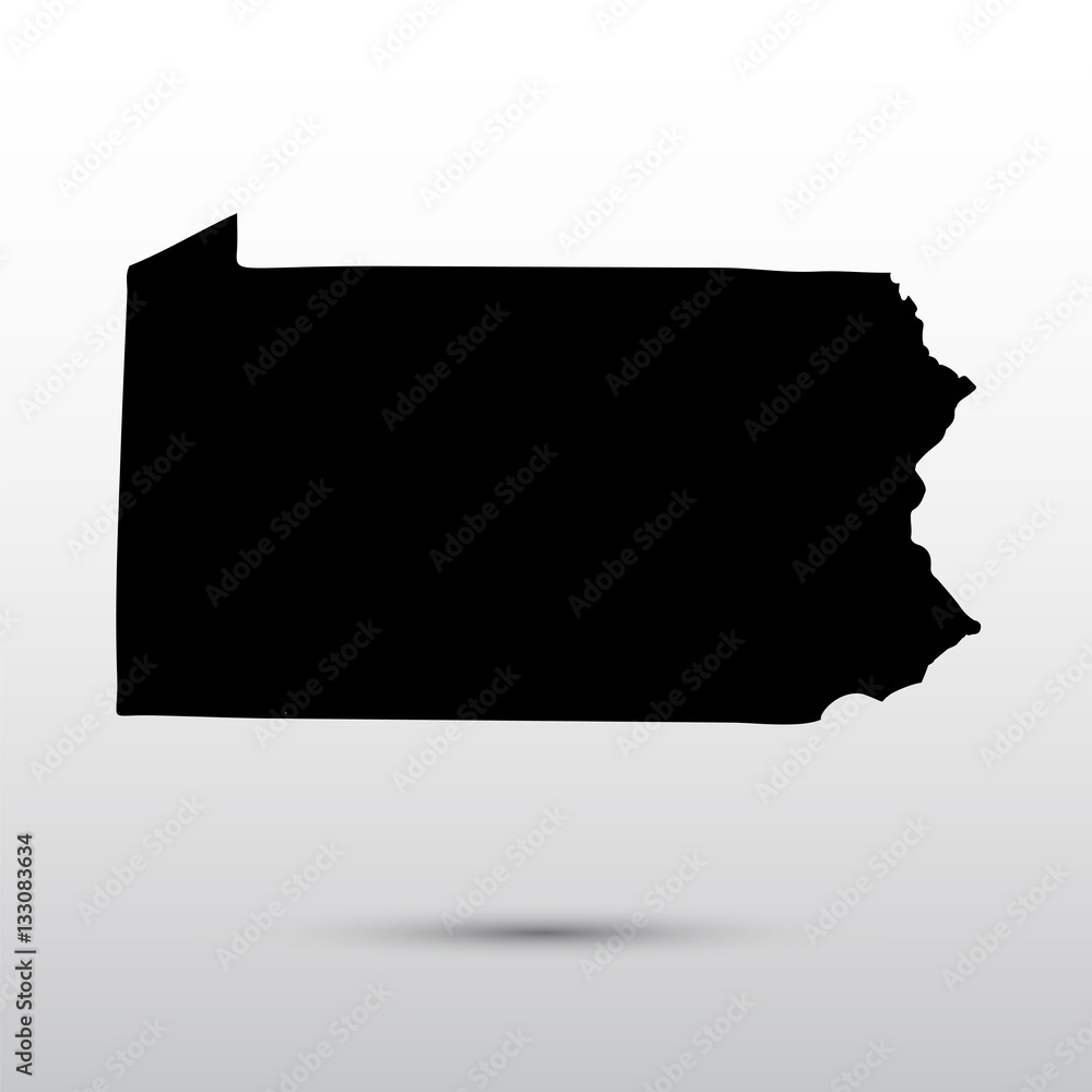 Map of the U.S. state of Pennsylvania Map of the U.S. state of Pennsylvania