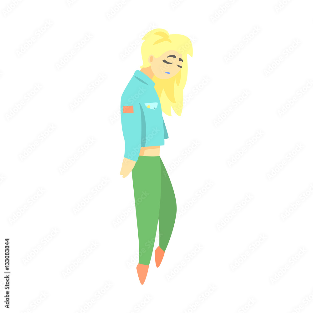 Sad Teenage Blond Girl Feeling Blue, Part Of Depressed Female Cartoon Characters Series Stock Vector | Adobe Stock Sad Teenage Blond Girl Feeling Blue, Part Of Depressed Female Cartoon Characters Series Stock Vector | Adobe Stock