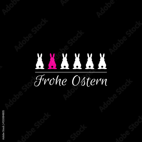 Osterhasen - Frohe Ostern - Vektor Grafik