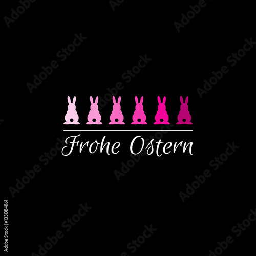 Osterhasen - Frohe Ostern - Vektor Grafik