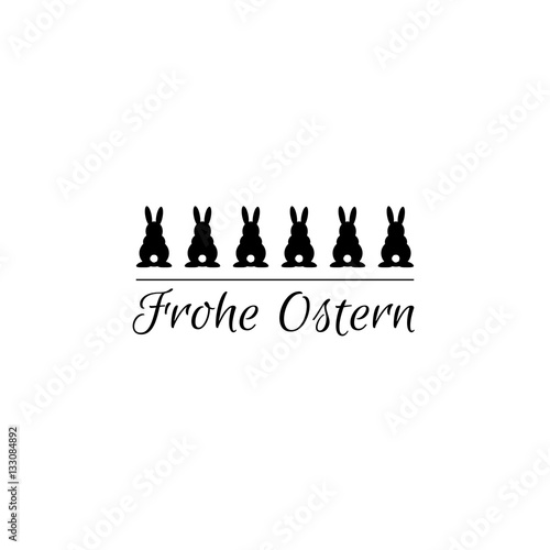Osterhasen - Frohe Ostern - Vektor Grafik