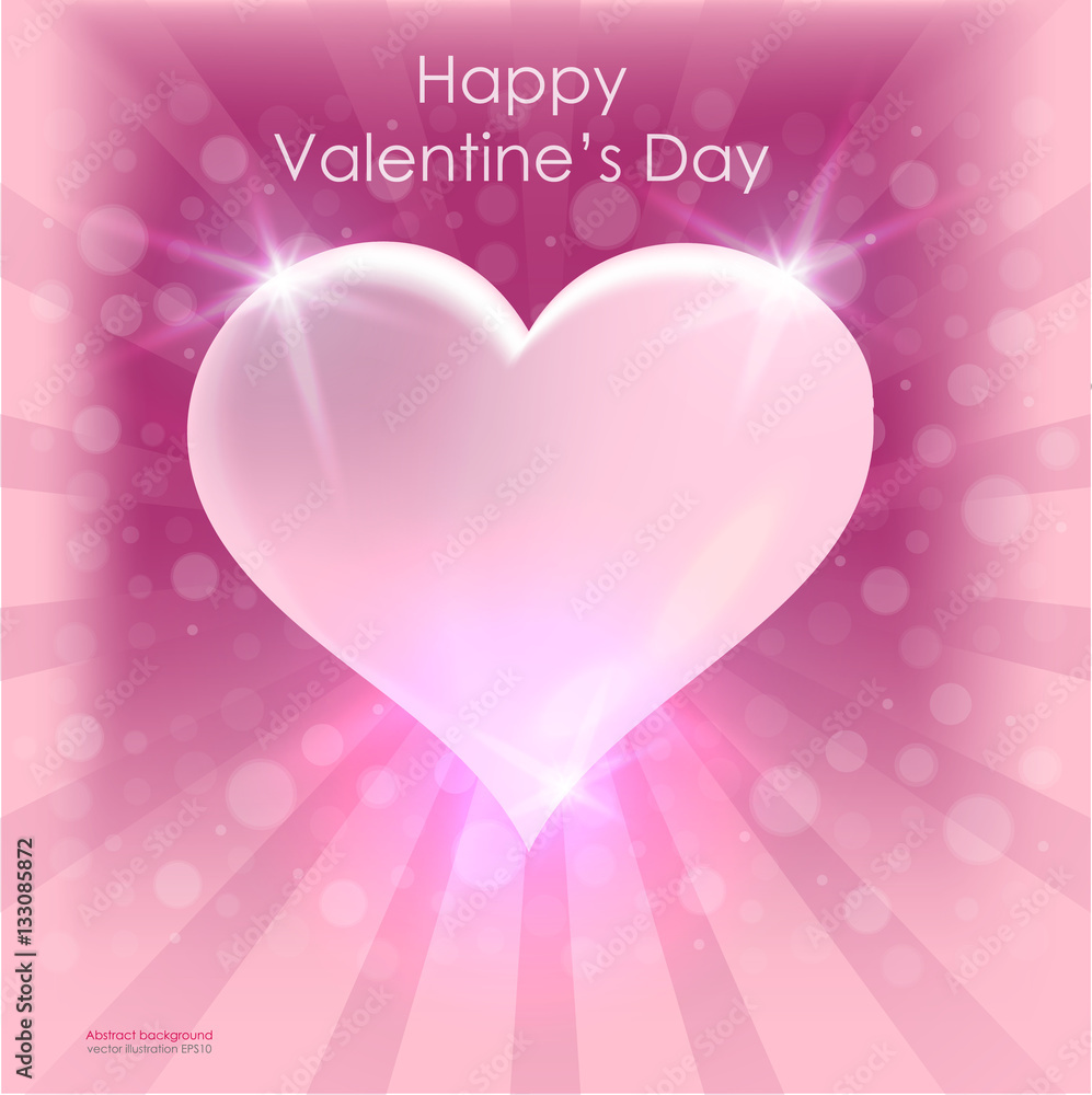 Valentine's Day bright heart poster vector card design. abstract vector background February 14. greeting cards with Mother's Day, International Women's Day.
