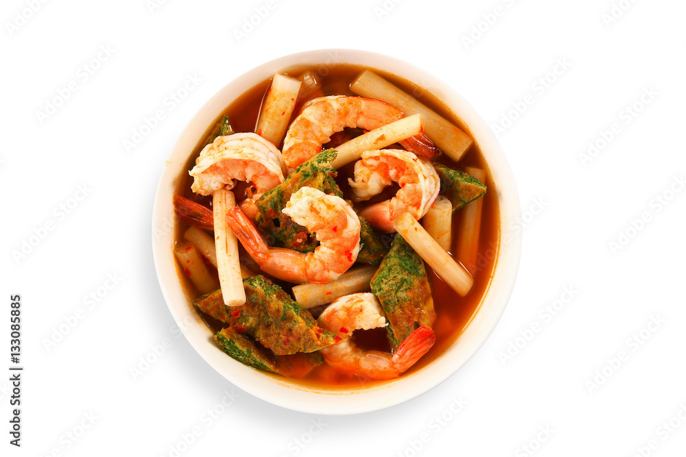Shrimp And Mixed Vegetable omelet in orange Spicy tamarind and s Shrimp And Mixed Vegetable omelet in orange Spicy tamarind and s