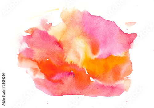 Red yellow watercolor texture background