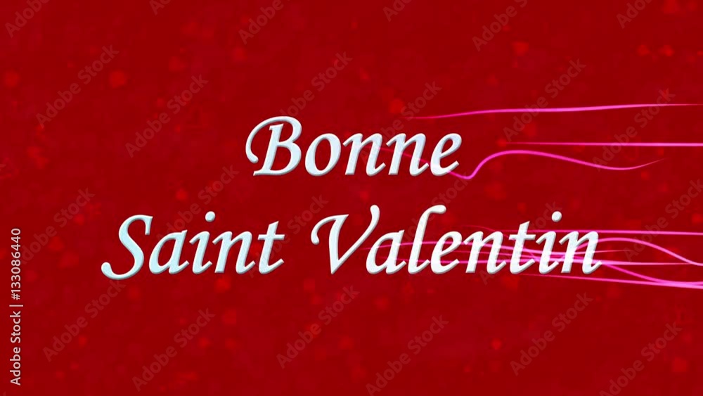Happy Valentine's Day text in French 