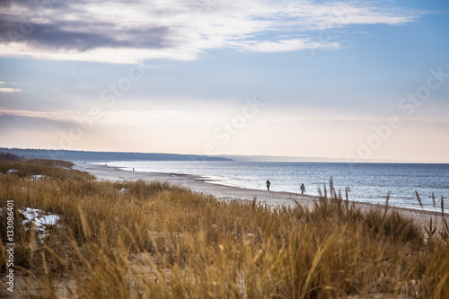Fototapeta Naklejka Na Ścianę i Meble -  A beautiful landscape of dunes on the coastline of Baltic sea
