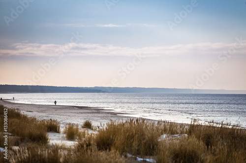 A beautiful landscape of dunes on the coastline of Baltic sea © dachux21