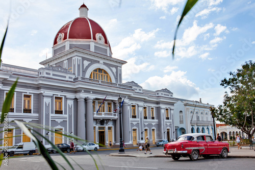 City Hall in Jose Marti Park, the UNESCO World Heritage main square of Cienfuegos, Cuba photo