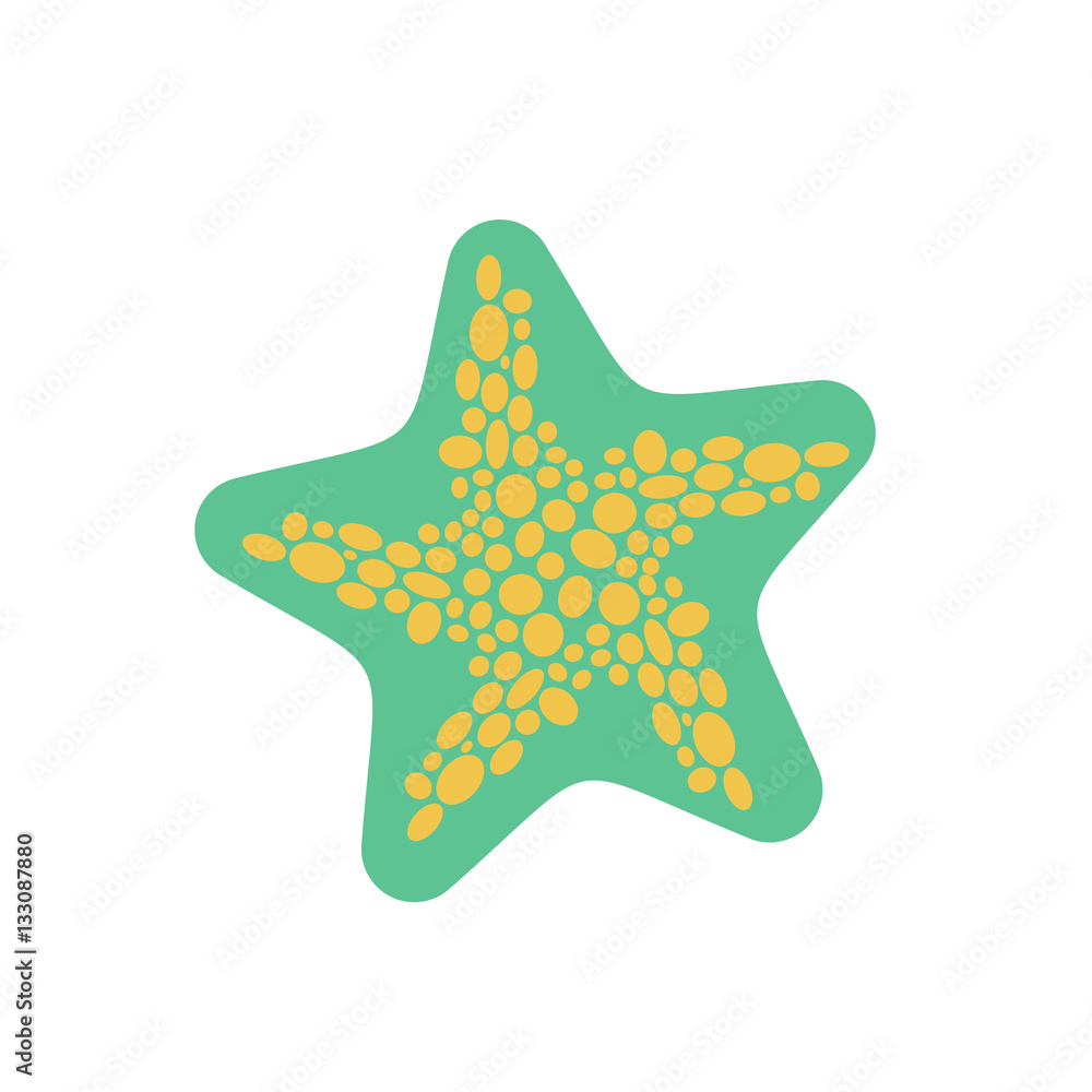 Starfish isolated. Sea animals on white background. aquatic moll Stock  Vector | Adobe Stock