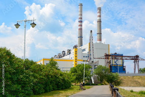Canvas Print Kemerovo, Kemerovo state district power station building